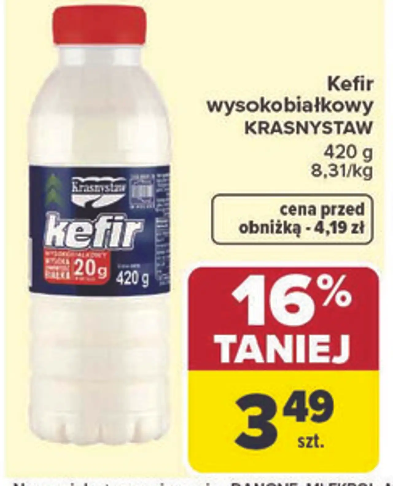 Kefir wysokobiałkowy KRASNYSTAW