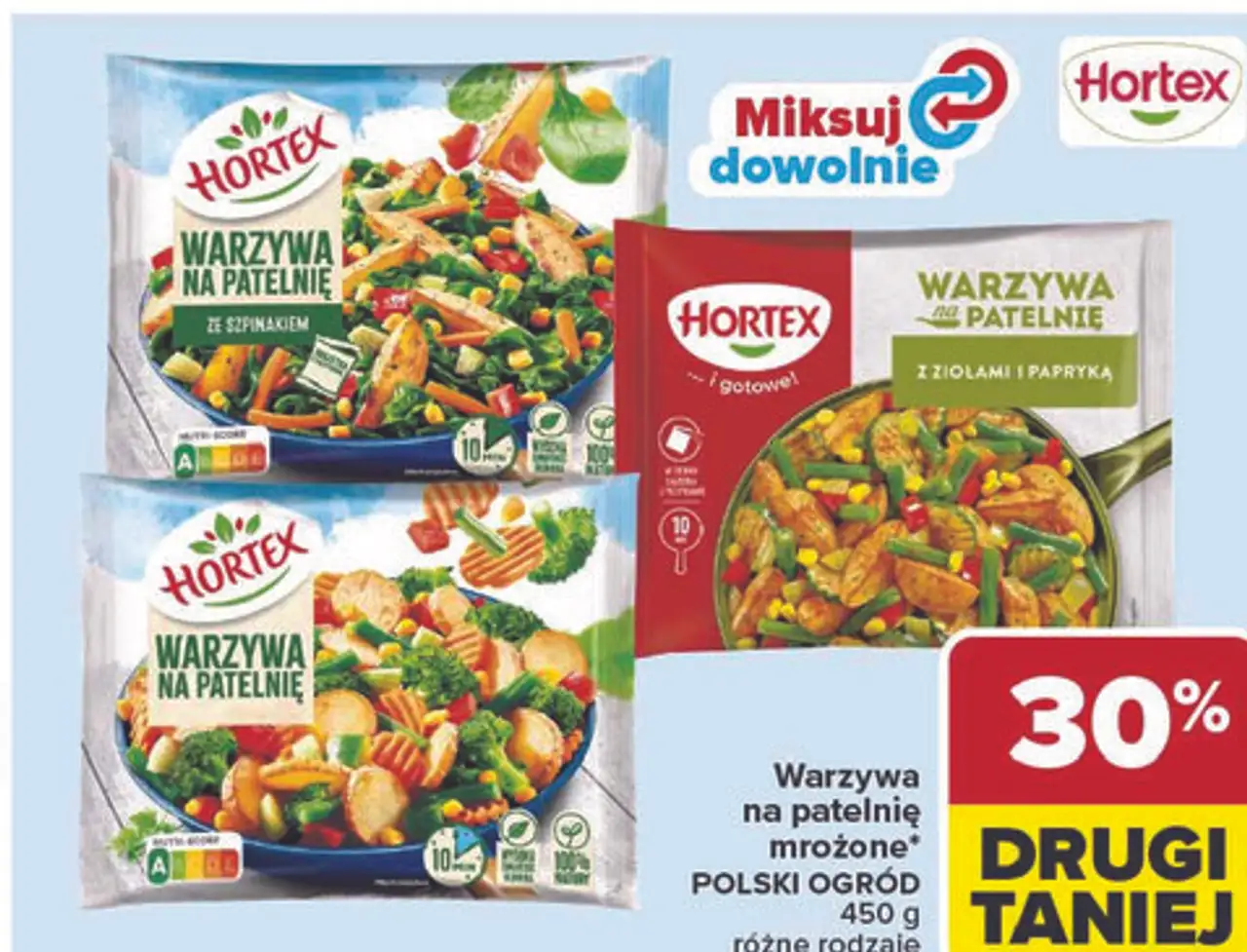 Warzywa na patelnię mrożone POLSKI OGRÓD 450 g różne rodzaje
