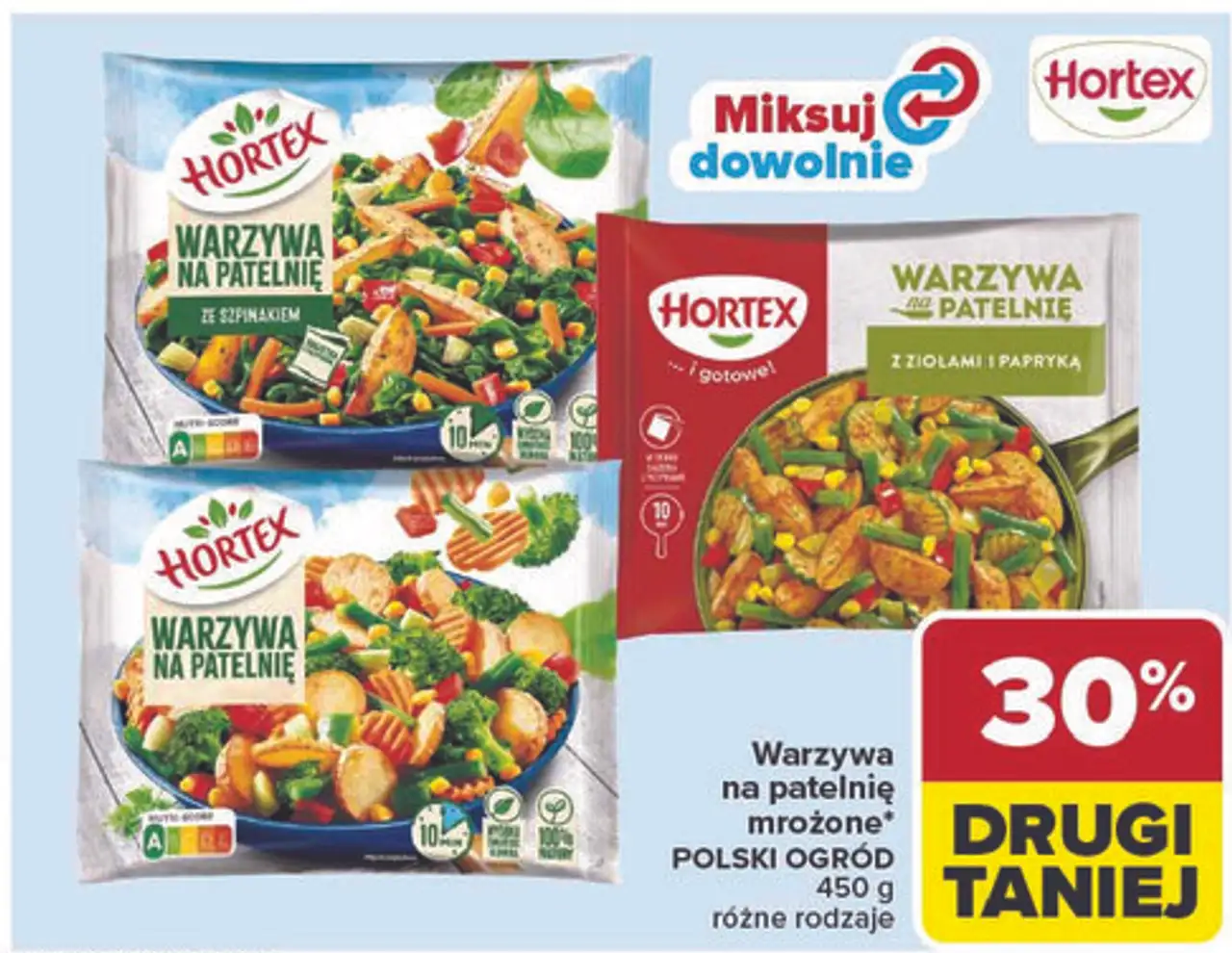 Warzywa na patelnię mrożone* POLSKI OGRÓD 450 g różne rodzaje