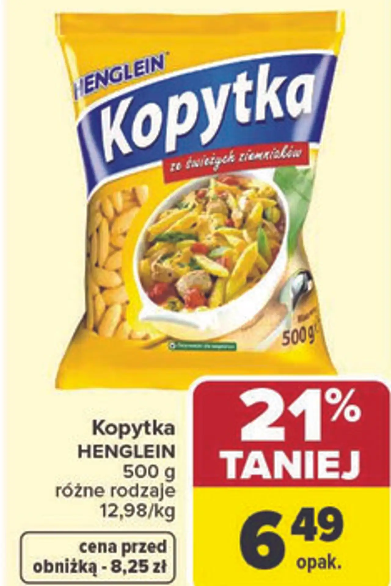 Kopytka HENGLEIN 500 g różne rodzaje