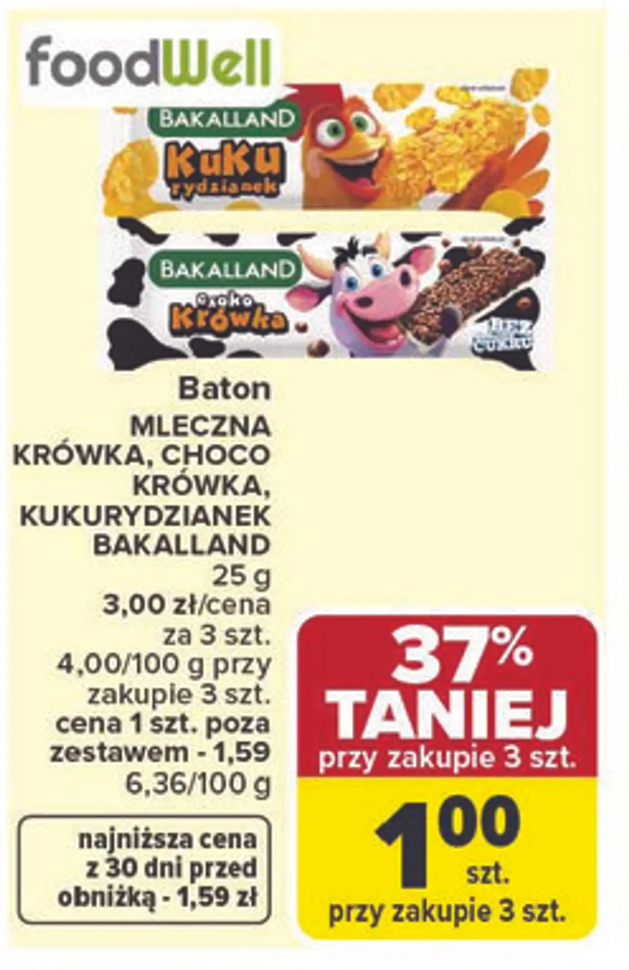 Baton MLECZNA KRÓWKA, CHOCO KRÓWKA, KUKURYDZIANEK BAKALLAND