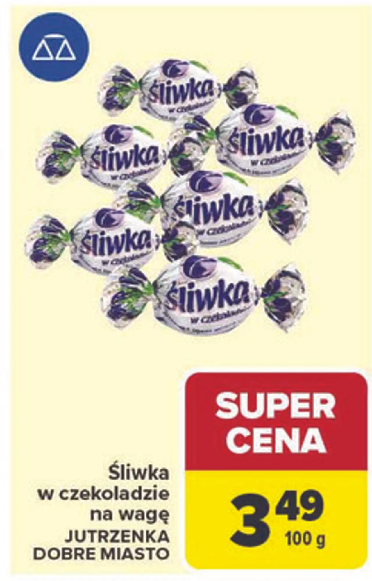 Śliwka w czekoladzie na wagę JUTRZENKA DOBRE MIASTO