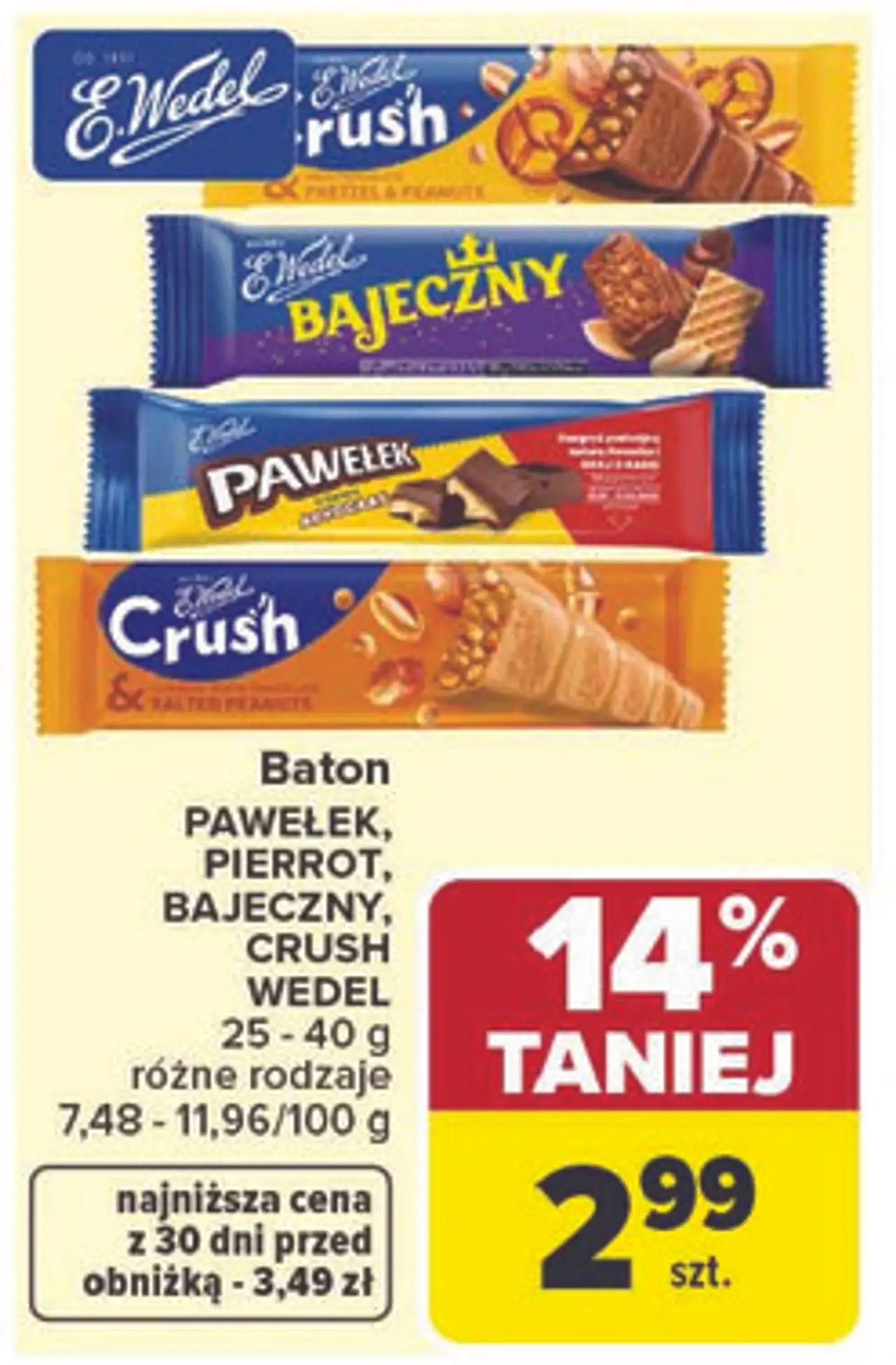 Baton PAWEŁEK, PIERROT, BAJECZNY, CRUSH WEDEL