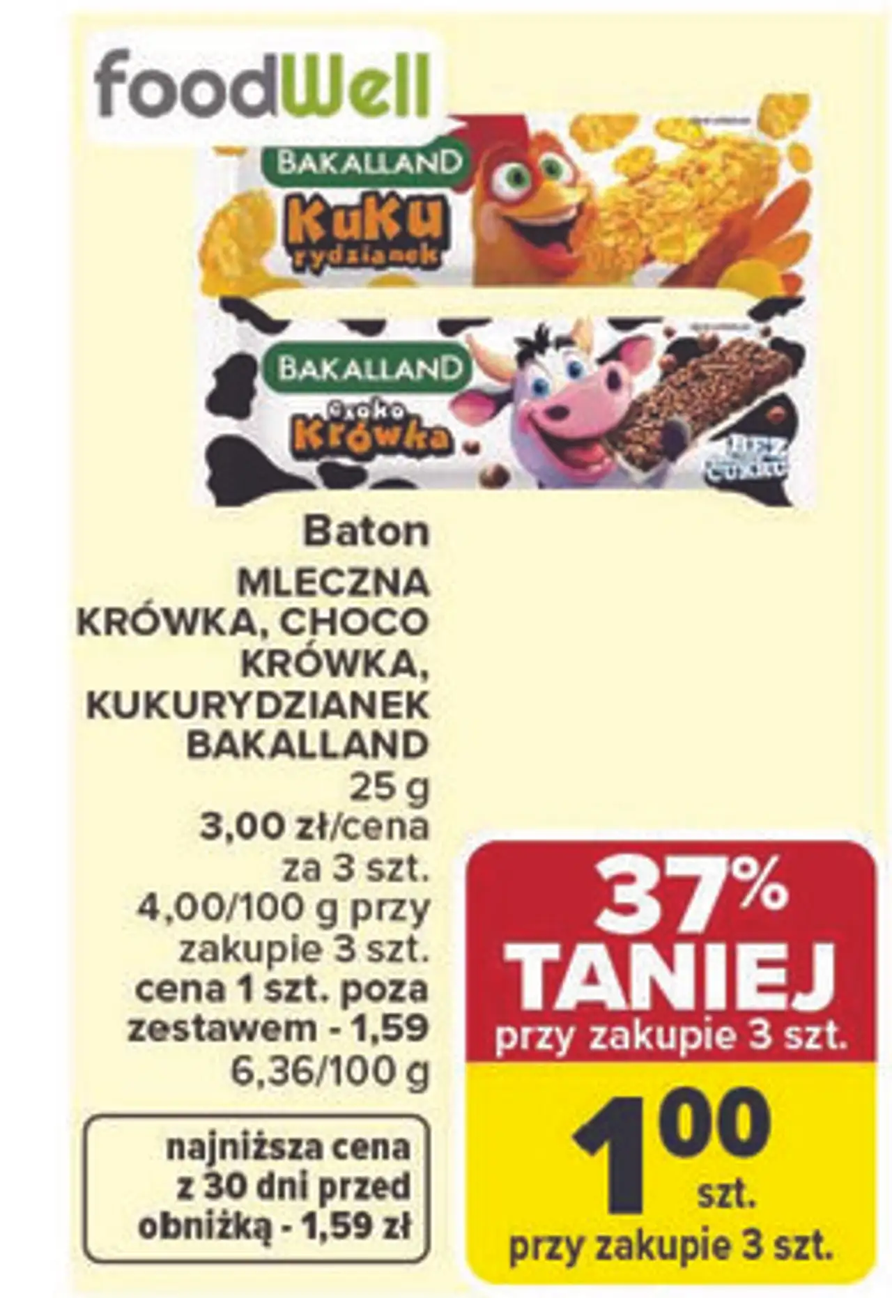 Baton MLECZNA KRÓWKA, CHOCO KRÓWKA, KUKURYDZIANEK BAKALLAND