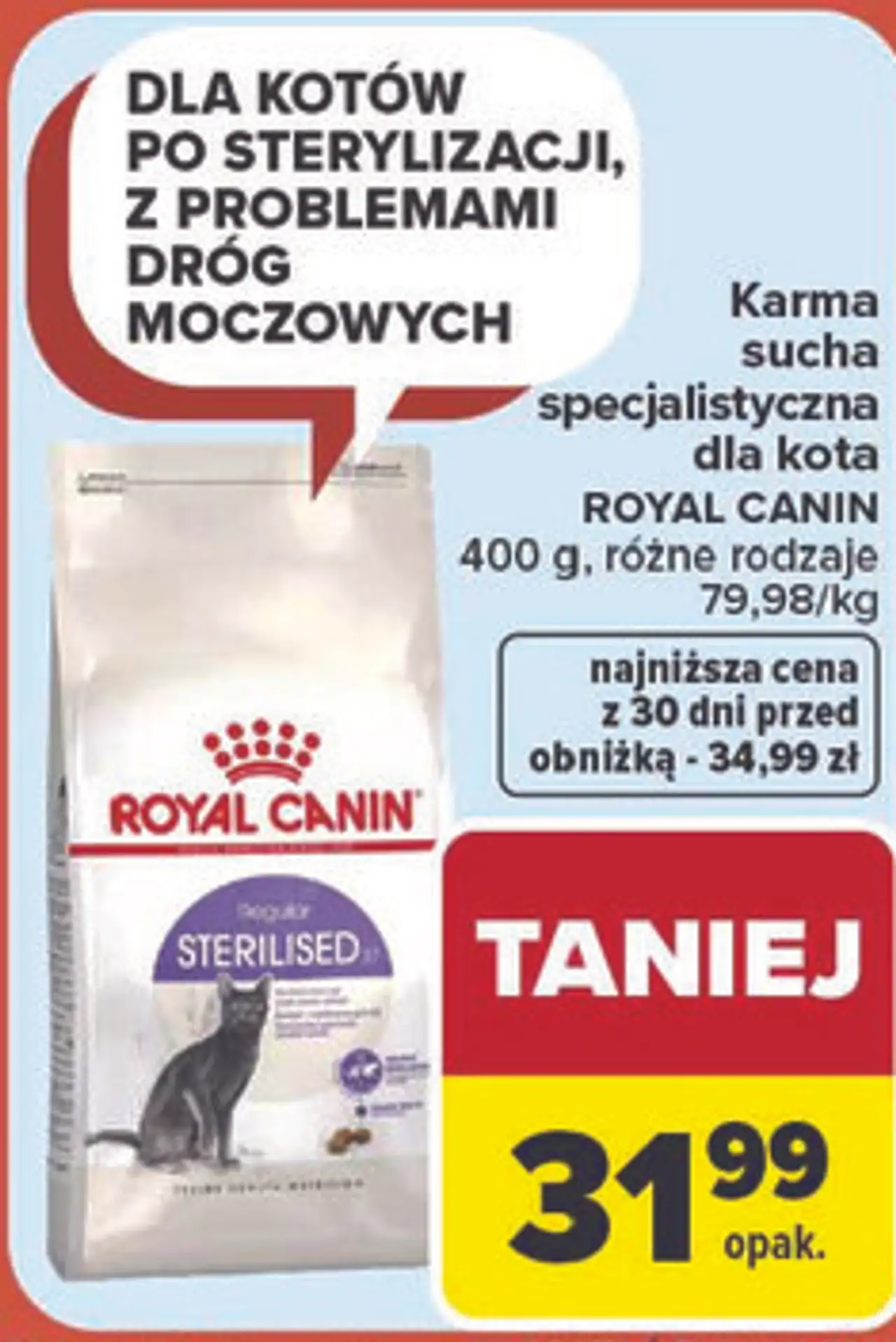 Karma sucha specjalistyczna dla kota ROYAL CANIN 400 g, różne rodzaje