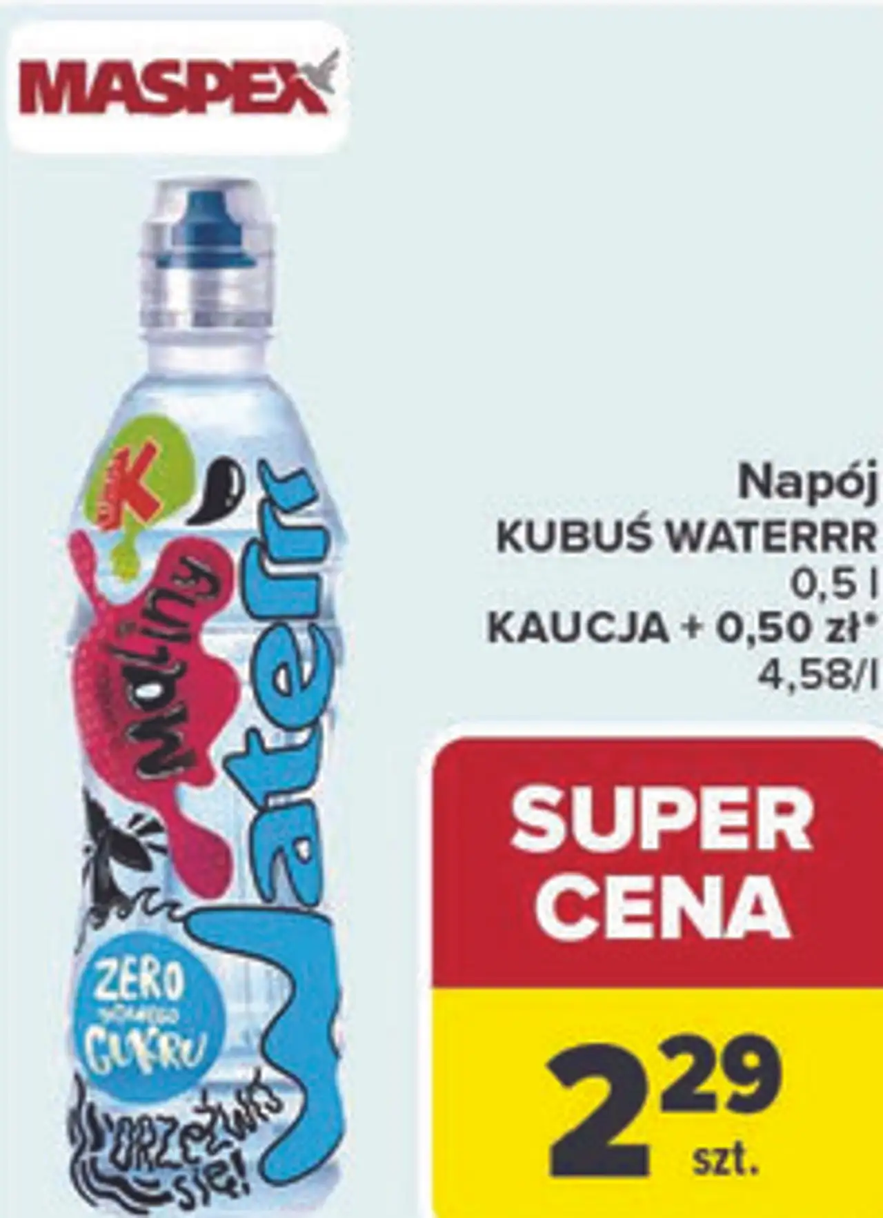Napój KUBUŚ WATERRR 0,5 l