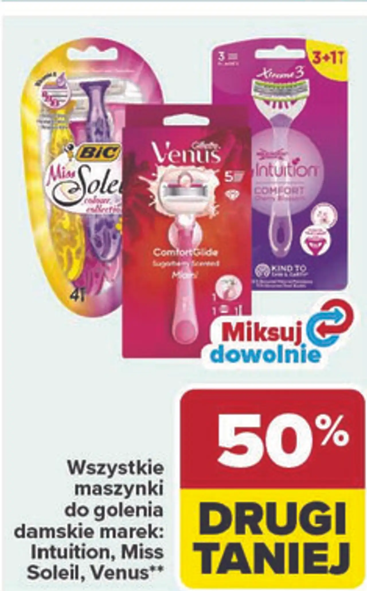 Maszynki do golenia damskie Intuition, Miss Soleil, Venus