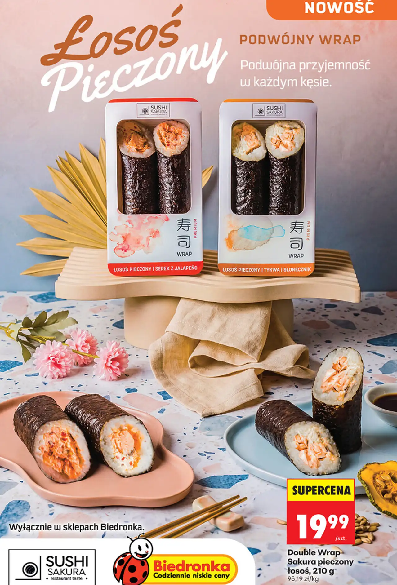 Double Wrap Sakura pieczony łosoś, 210 g