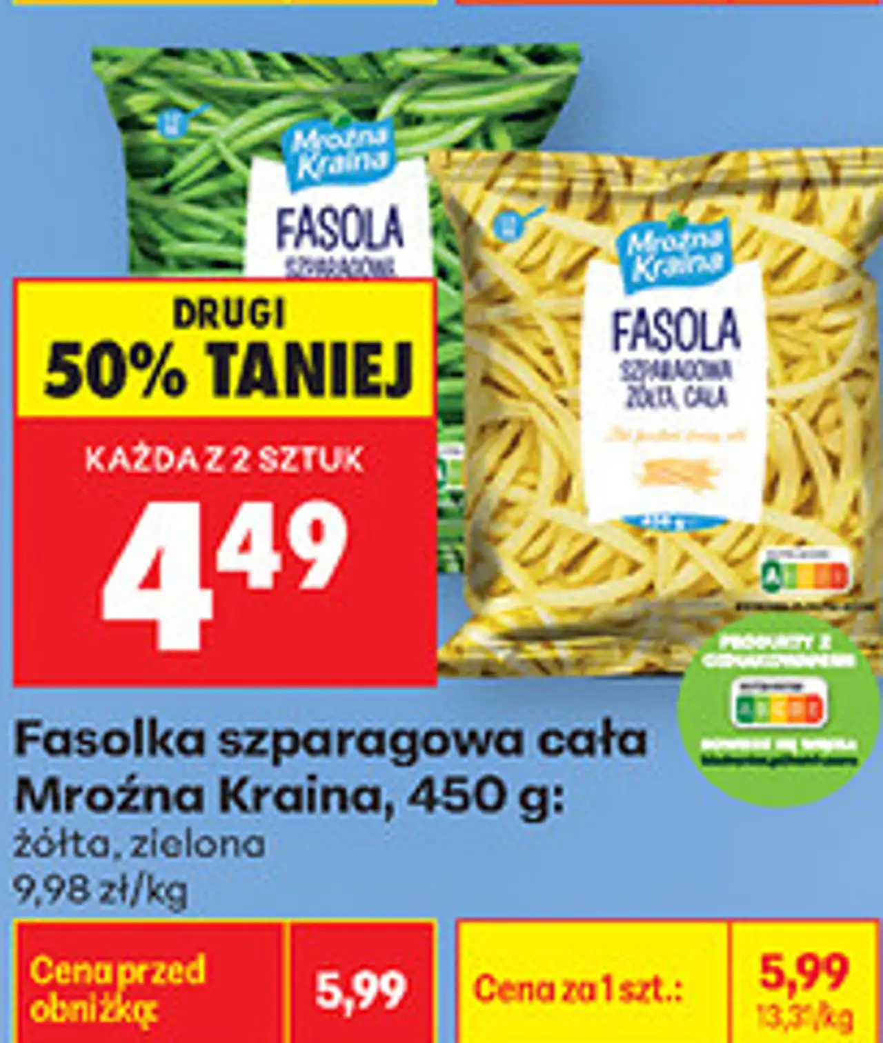 Fasolka szparagowa cała Mroźna Kraina,