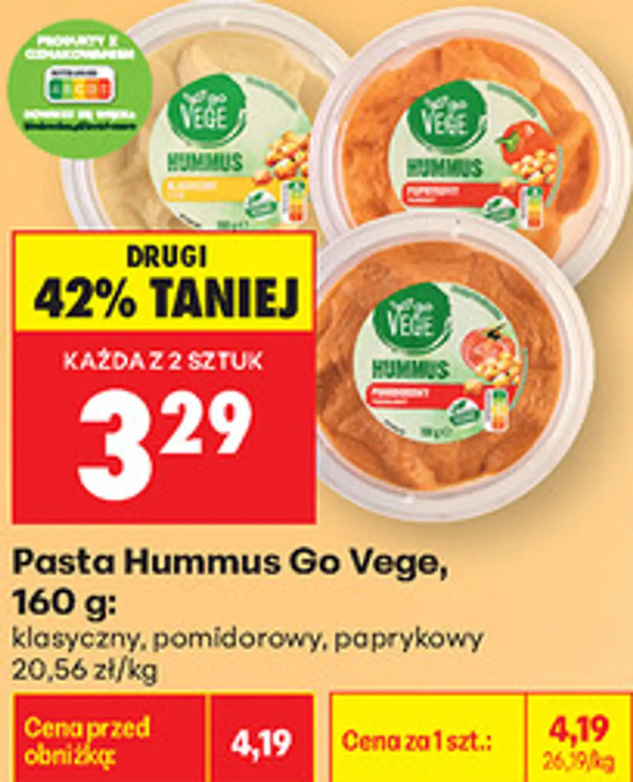 Pasta Hummus Go Vege, 160 g