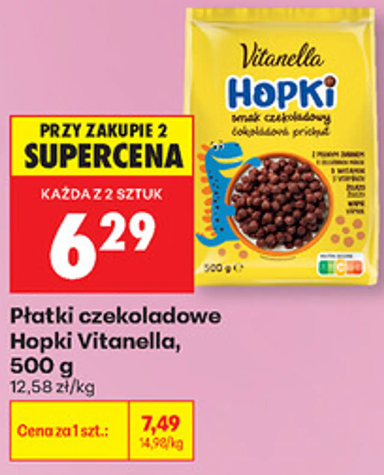 Płatki czekoladowe Hopki Vitanella, 500 g