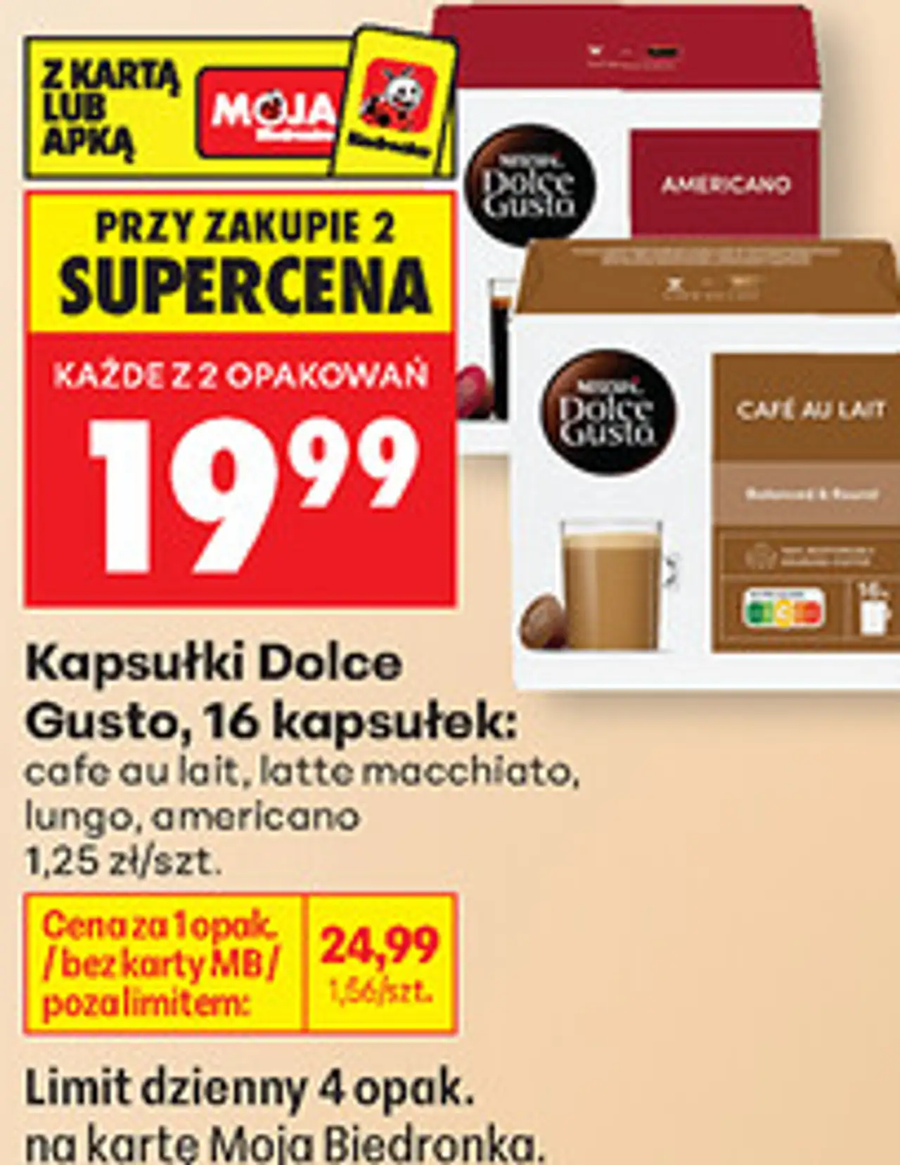 Kapsułki Dolce Gusto, 16 kapsułek: