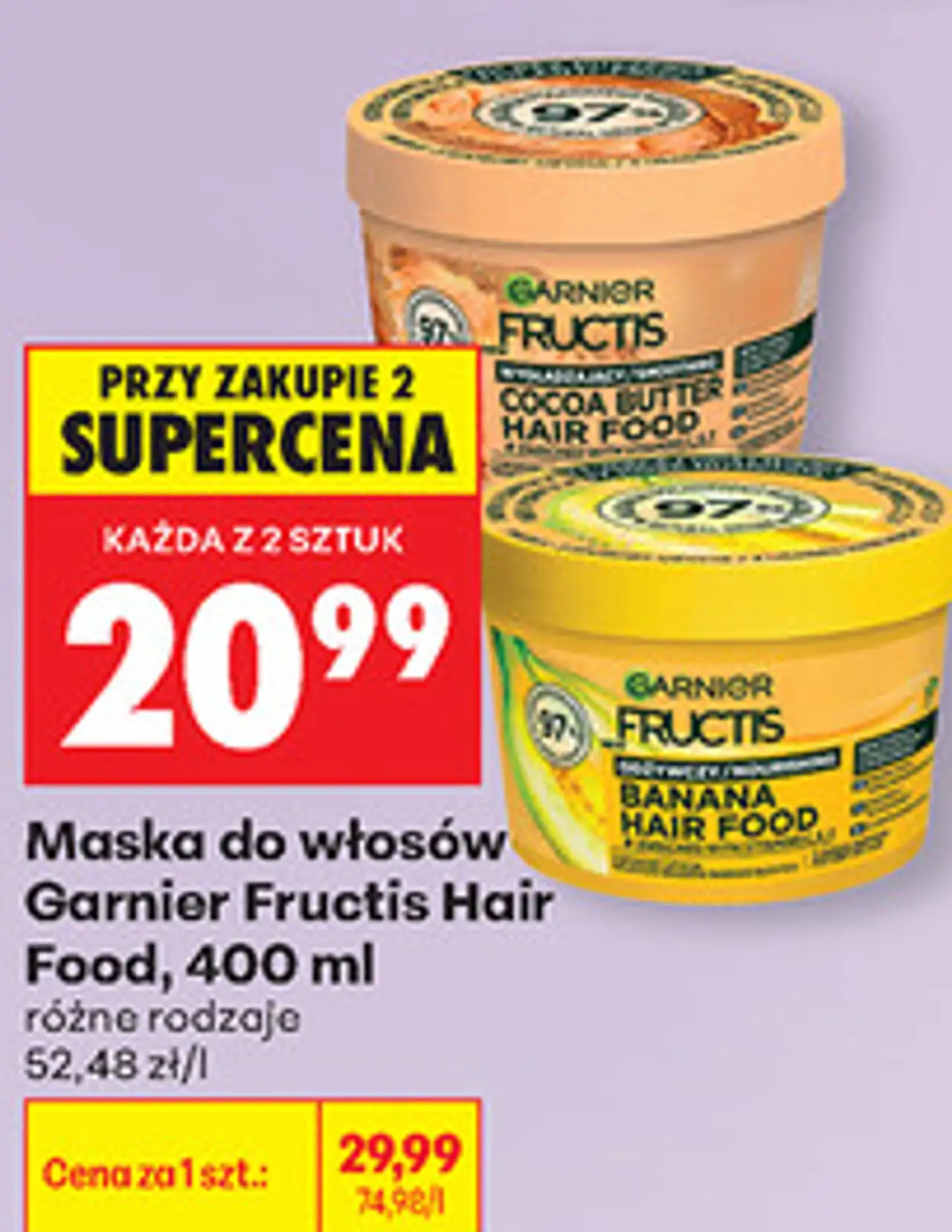 Maska do włosów Garnier Fructis Hair Food, 400 ml