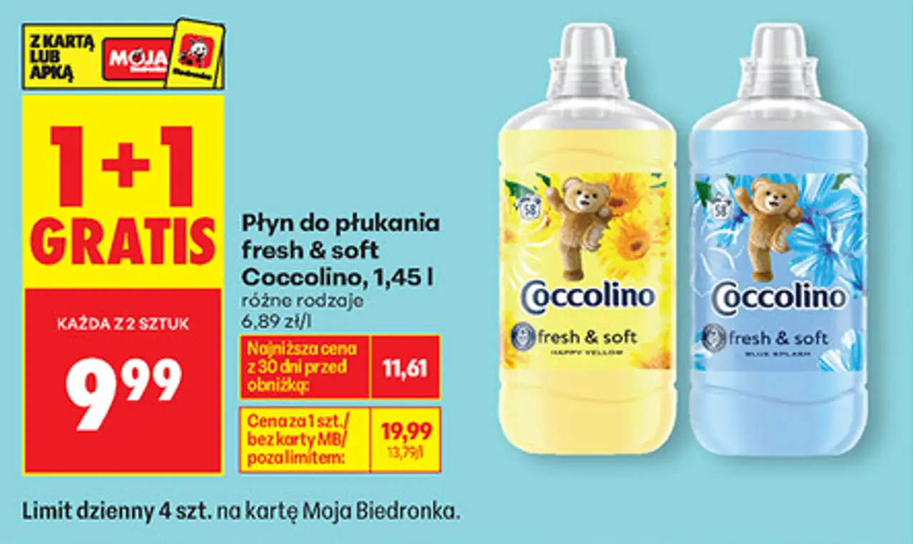 Płyn do płukania fresh & soft Coccolino, 1,45 l