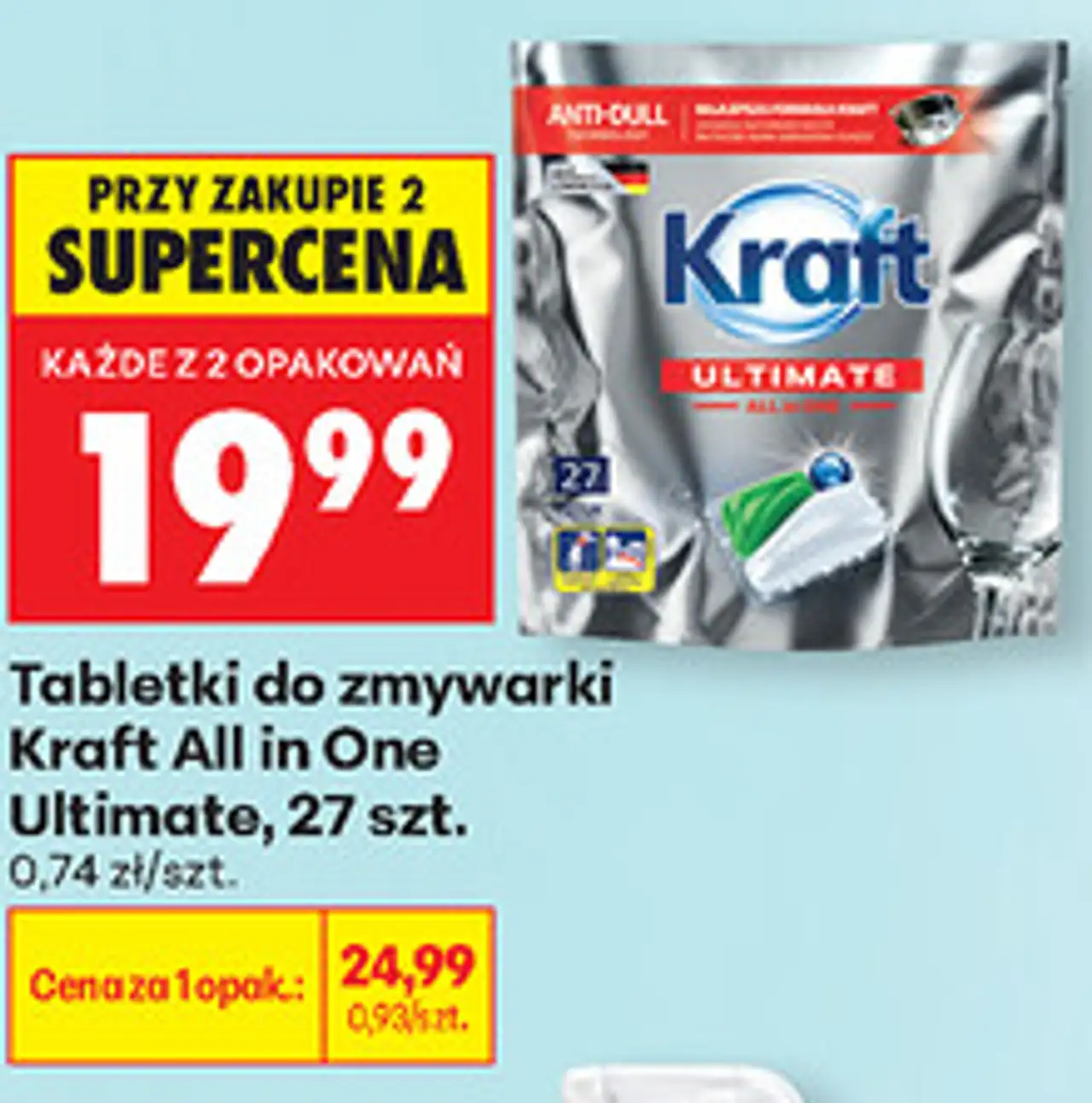 Tabletki do zmywarki Kraft All in One Ultimate, 27 szt.