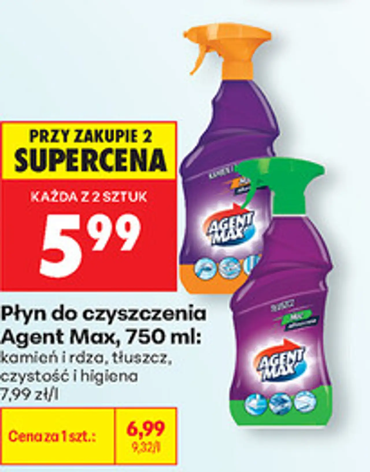 Płyn do czyszczenia Agent Max, 750 ml