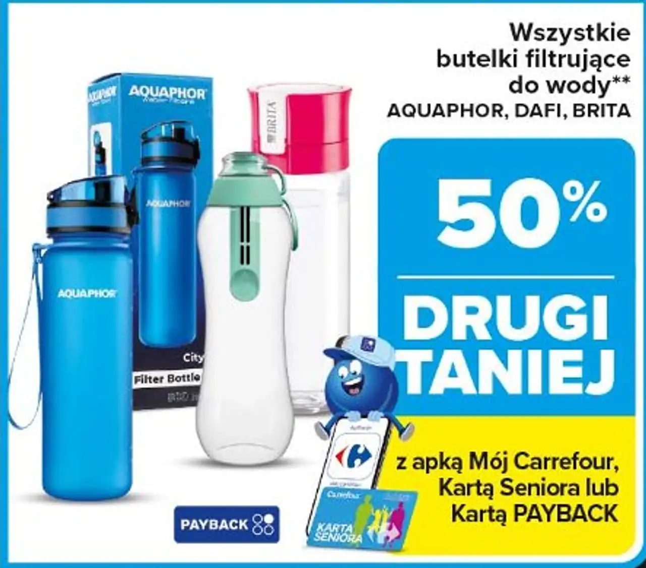 Wszystkie butelki filtrujące do wody AQUAPHOR, DAFI, BRITA