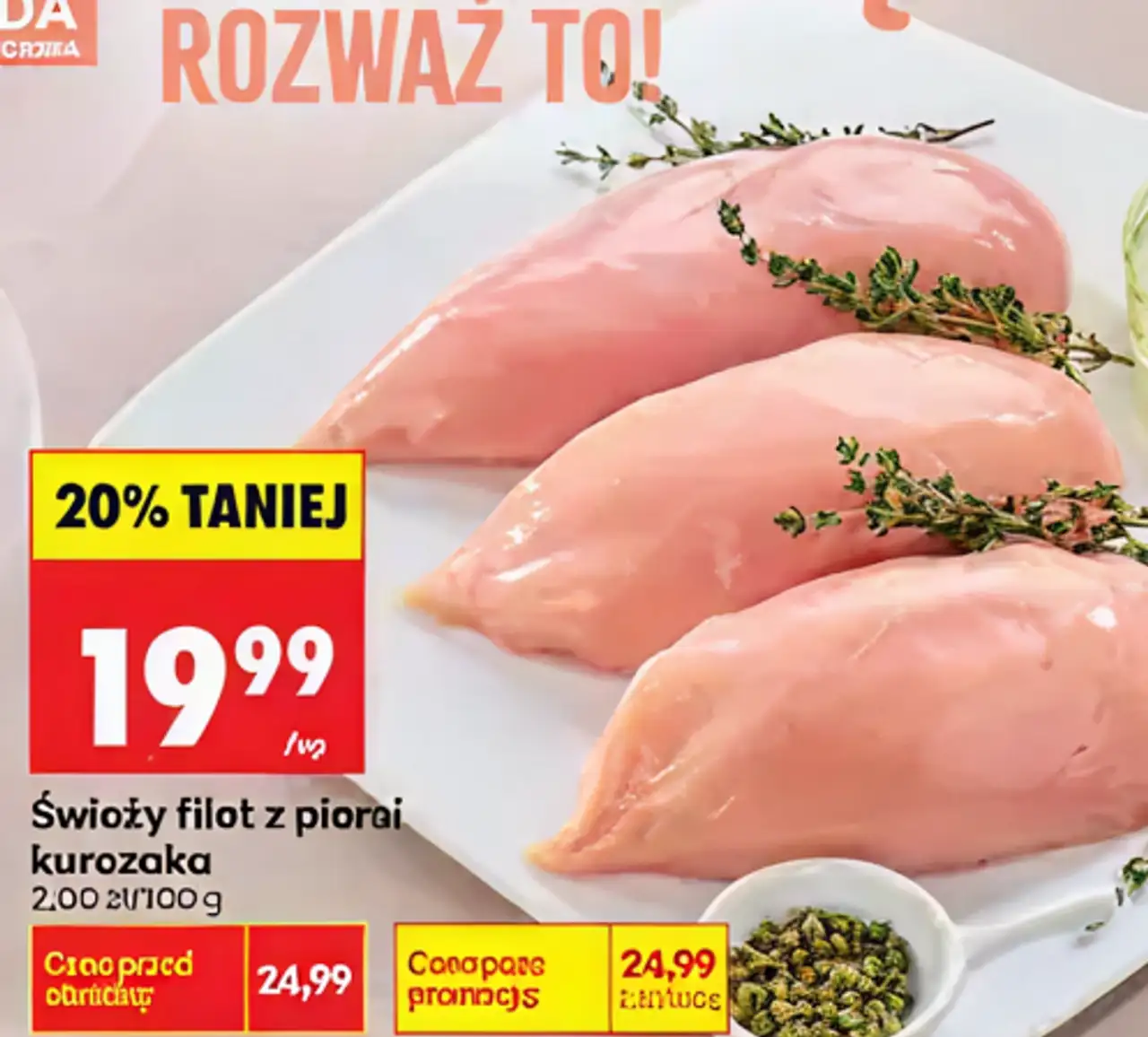 Świeży filet z piersi kurczaka