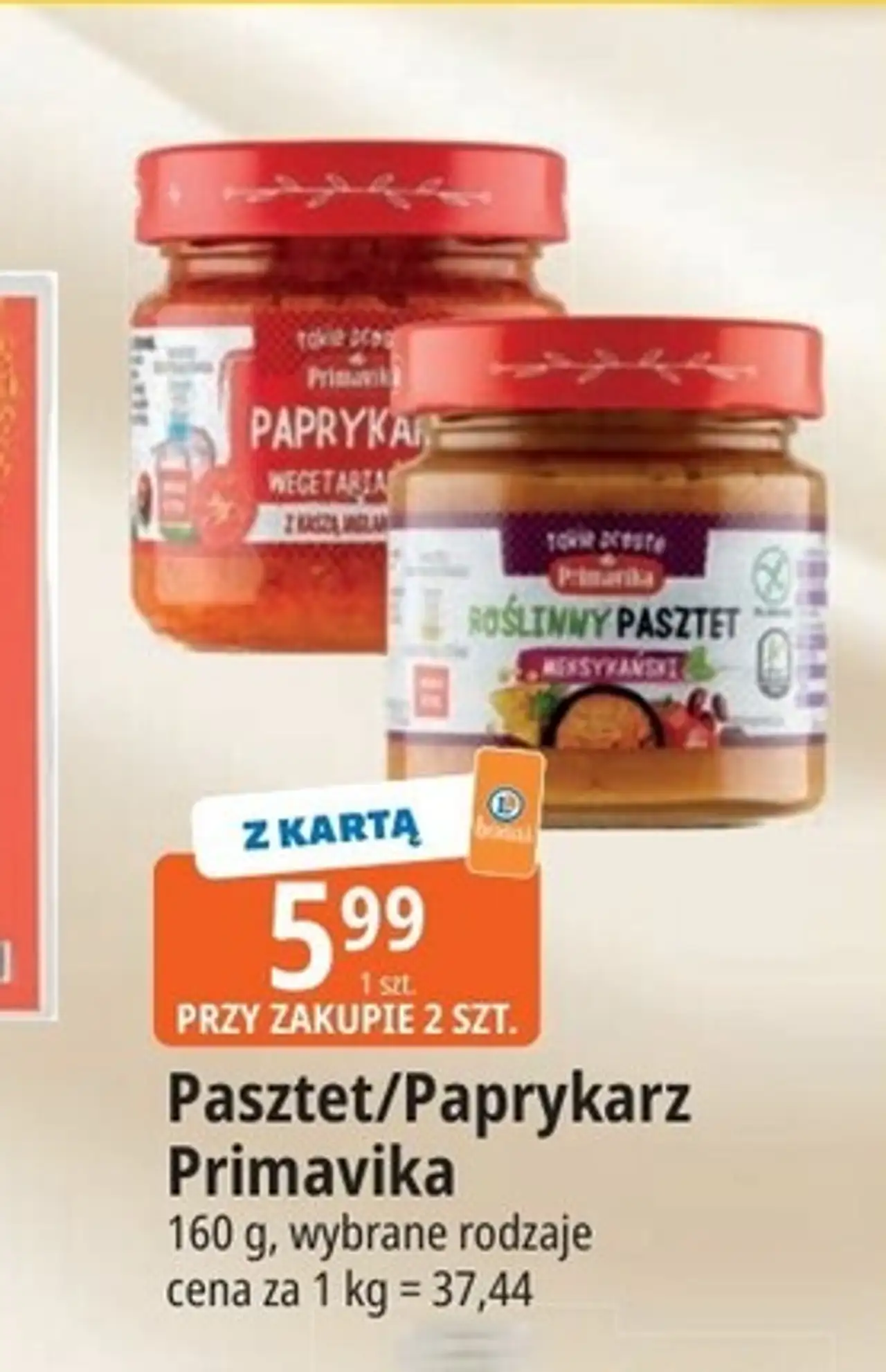 Pasztet/Paprykarz Primavika 160 g
