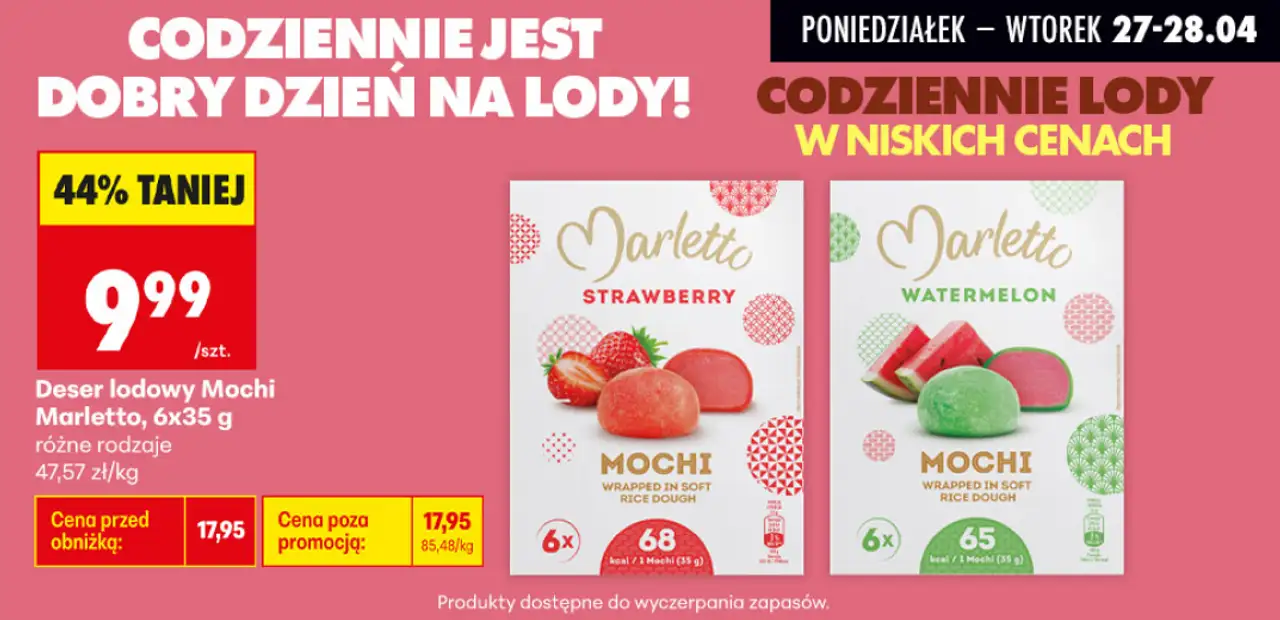 Deser lodowy Mochi Marletto, 6x35 g