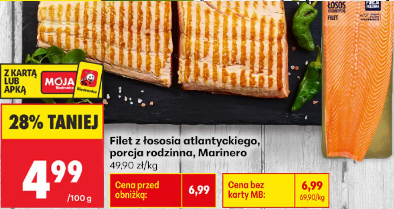 Filet z łososia atlantyckiego, porcja rodzinna, Marinero
