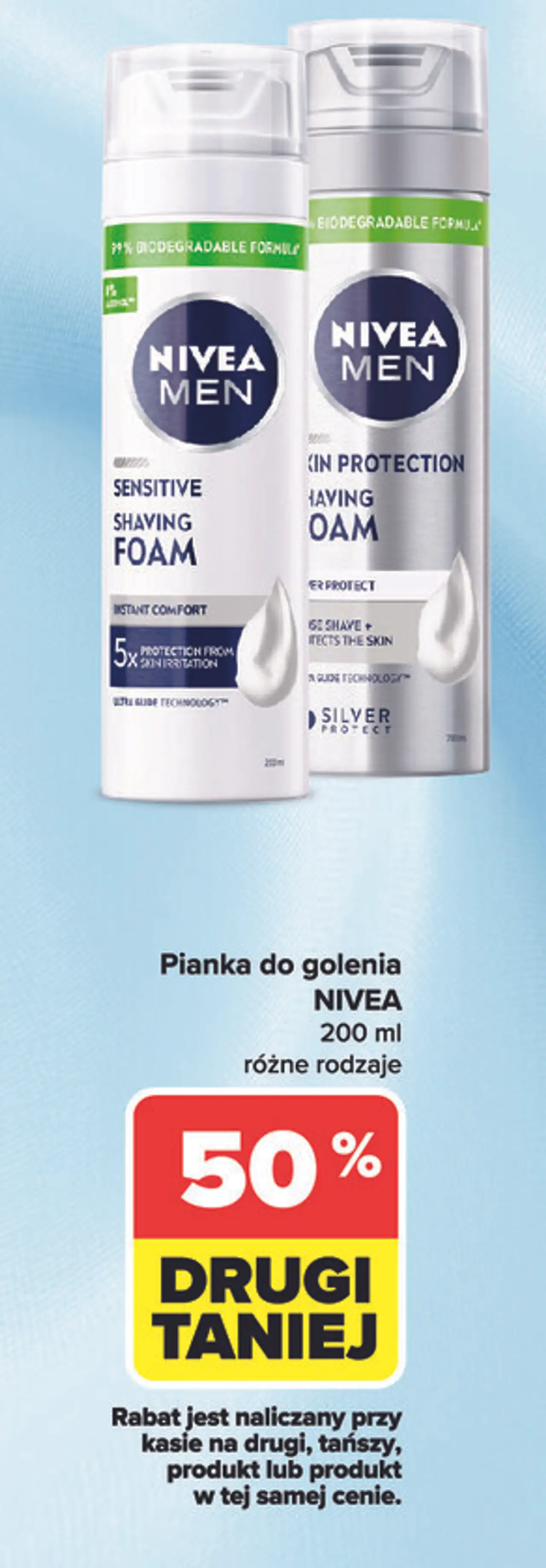 Pianka do golenia natychmiastowa ochrona Nivea Men Sensitive