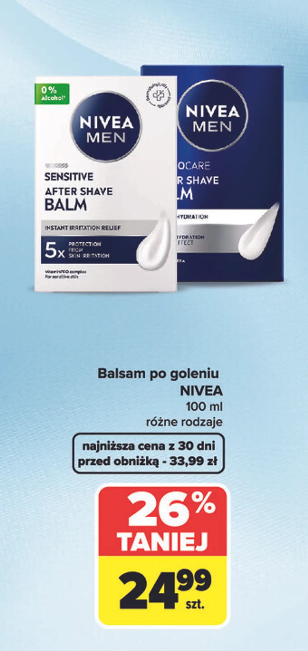 Balsam po goleniu łagodzący Nivea Men Sensitive