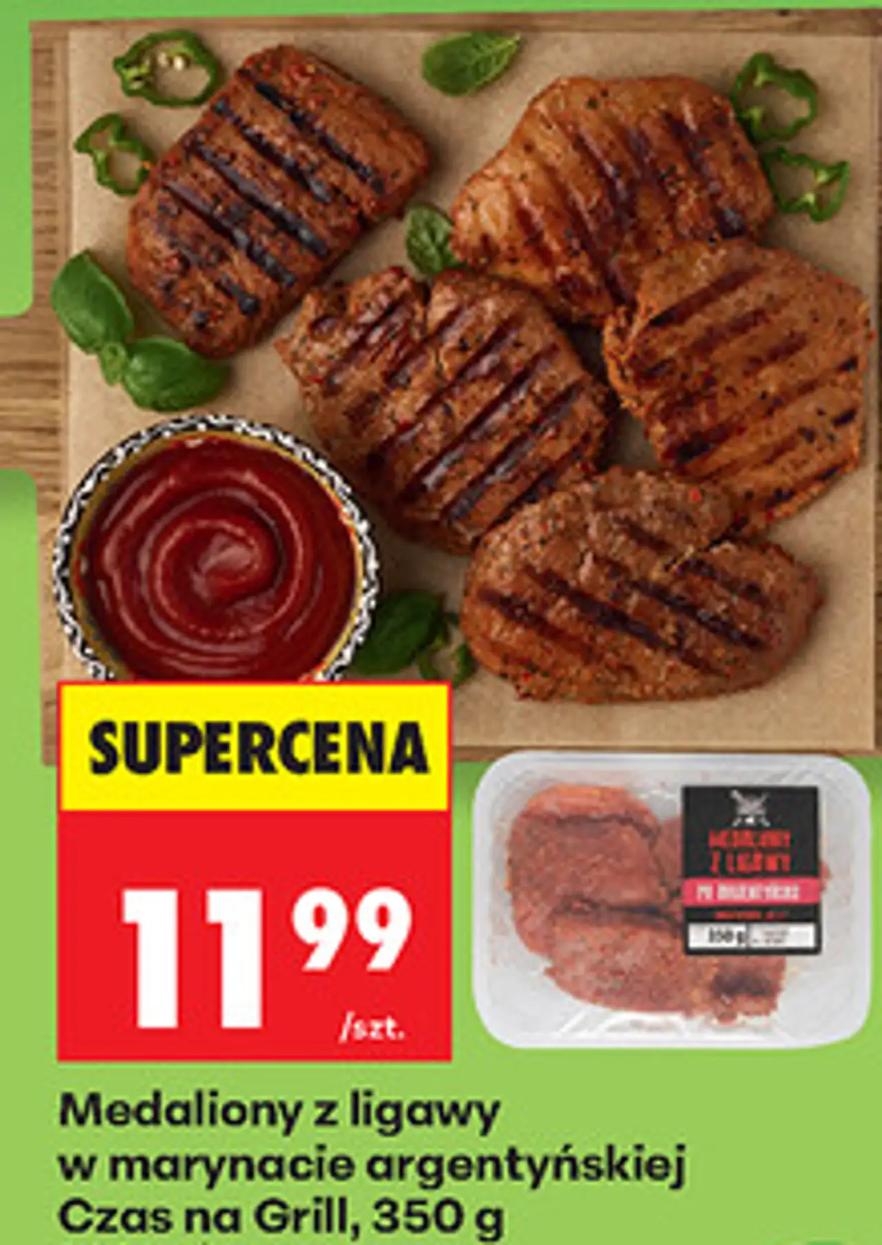 Medaliony z ligawy w marynacie argentyńskiej Czas na Grill, 350 g