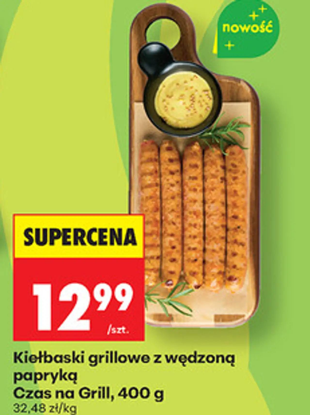 Kiełbaski grillowe z wędzoną papryką Czas na Grill, 400 g