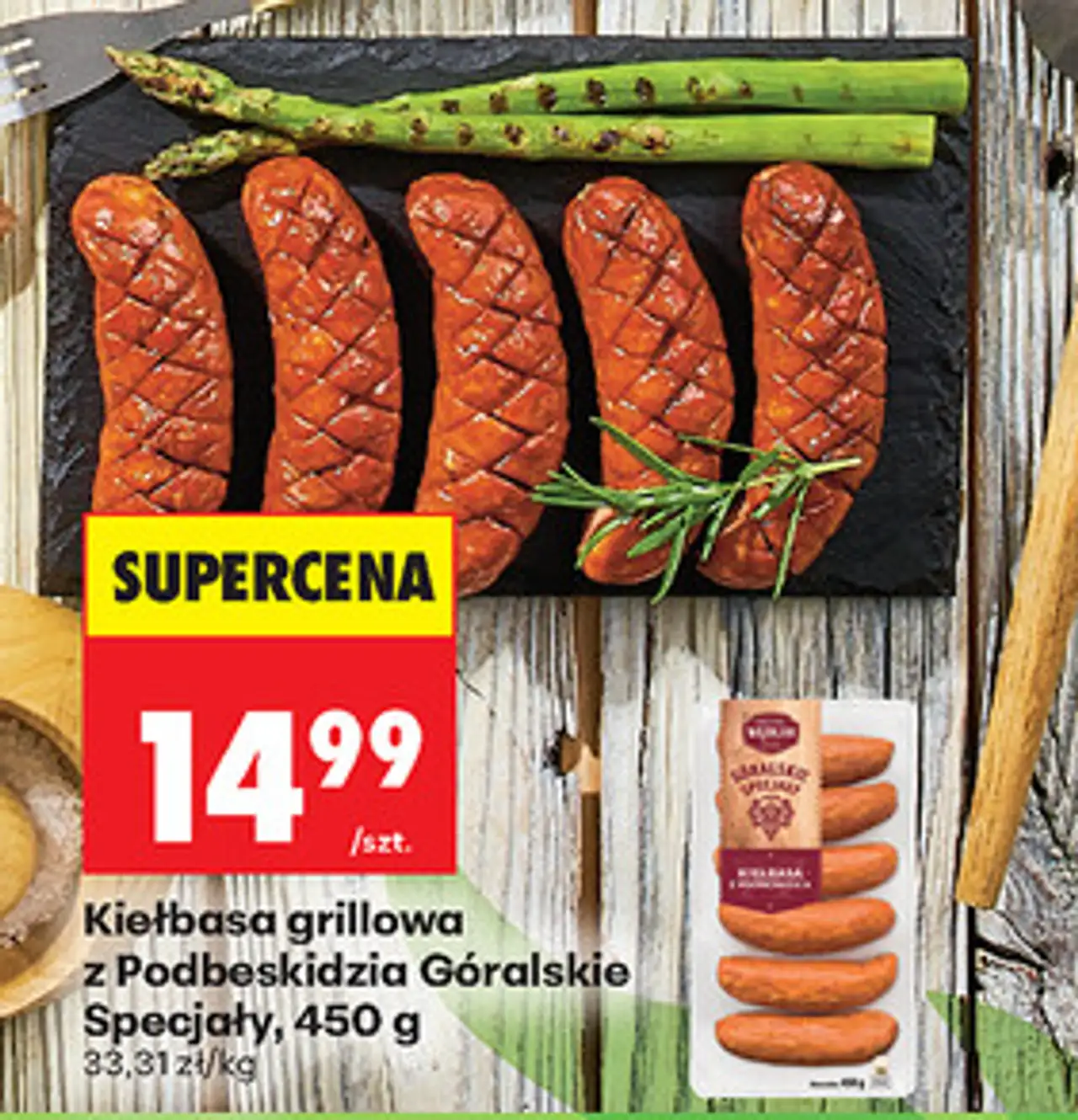 Kiełbasa grillowa z Podbeskidzia Góralskie Specjały, 450 g