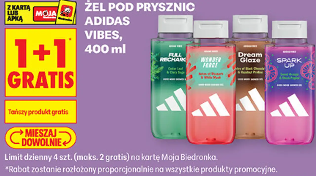 ŻEL POD PRYSZNIC ADIDAS VIBES, 400 ml