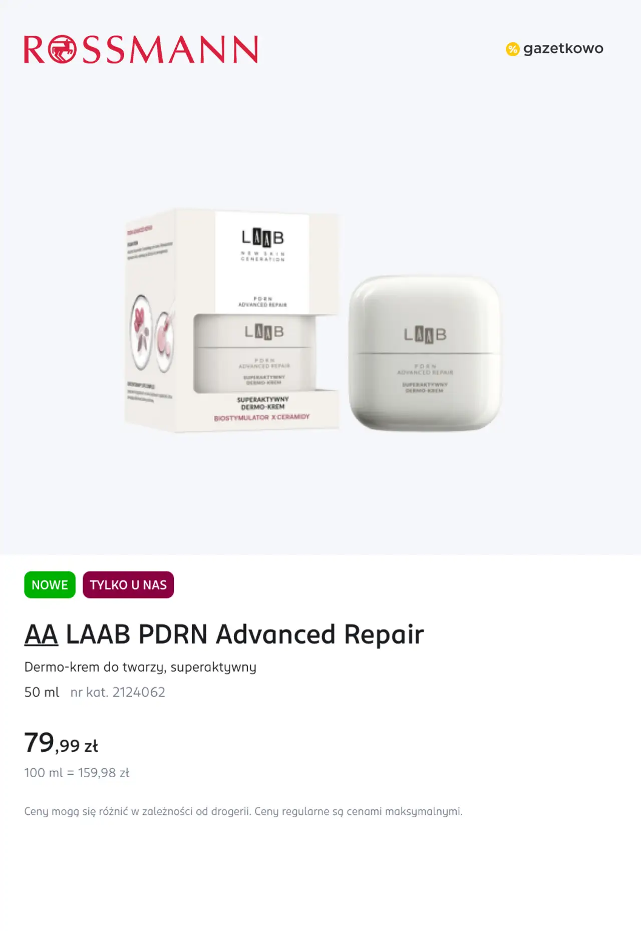 AA LAAB PDRN Advanced Repair Dermo-krem do twarzy, superaktywny