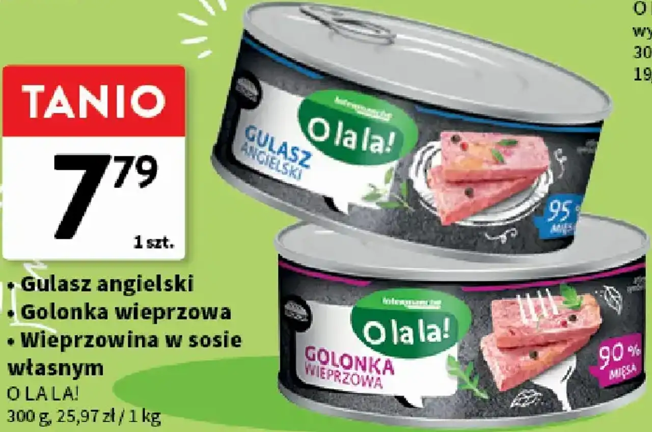 Gulasz angielski, Golonka wieprzowa, Wieprzowina w sosie własnym O LA LA!