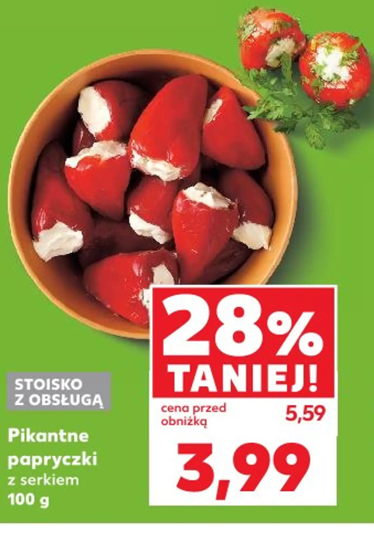 Pikantne papryczki z serkiem 100 g