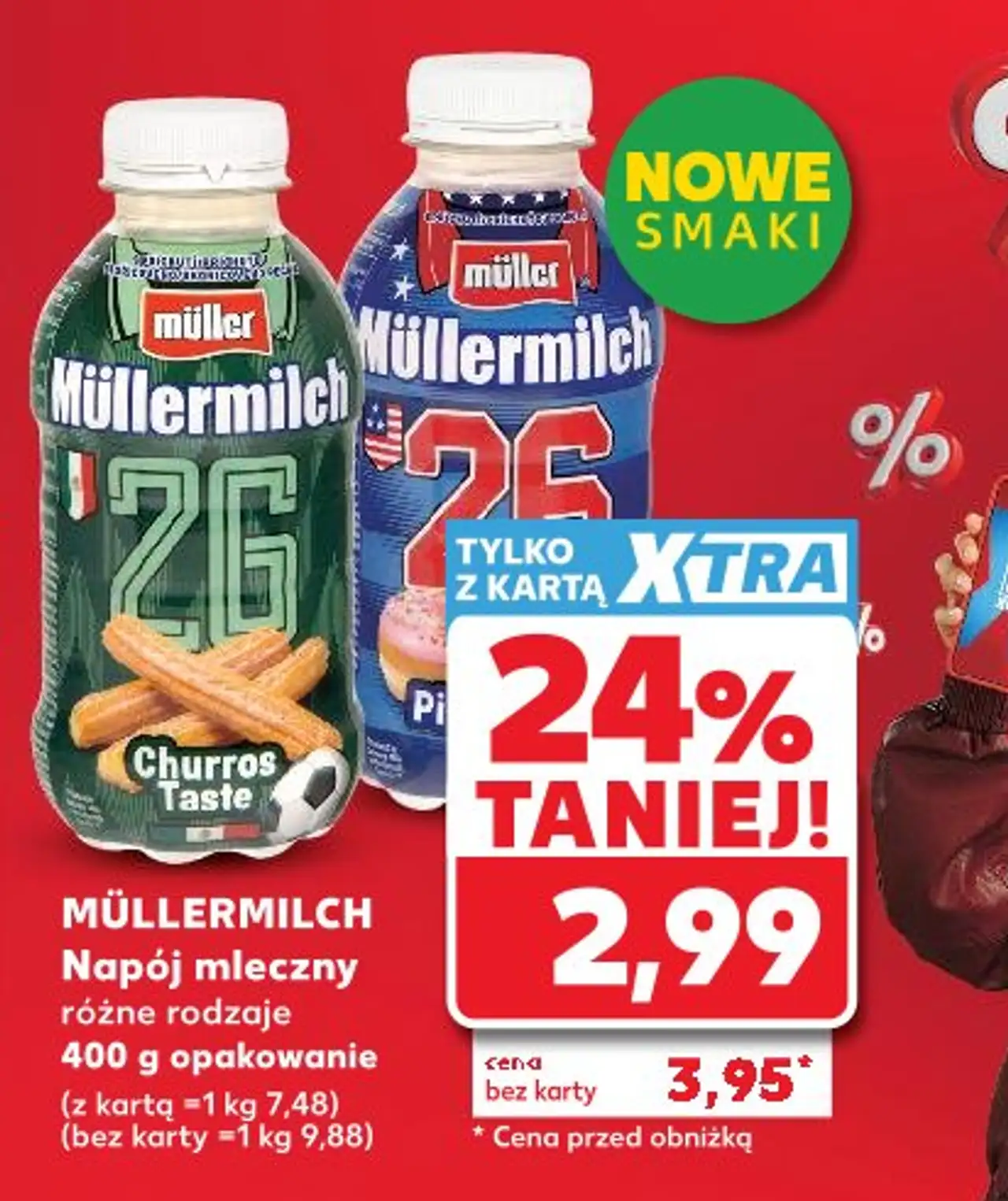 MÜLLERMILCH Napój mleczny różne rodzaje 400 g opakowanie