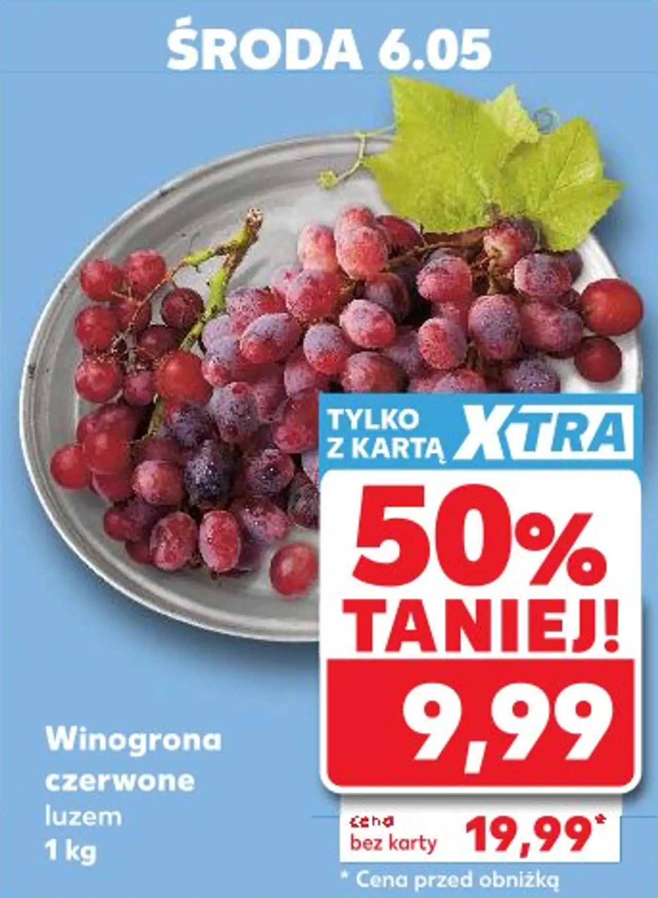 Winogrona czerwone luzem 1 kg
