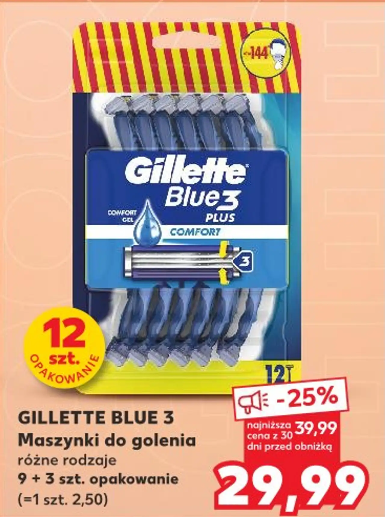 GILLETTE BLUE 3 Maszynki do golenia różne rodzaje 9 + 3 szt.