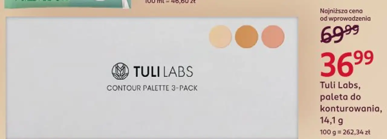 Tuli Labs, paleta do konturowania, 14,1 g