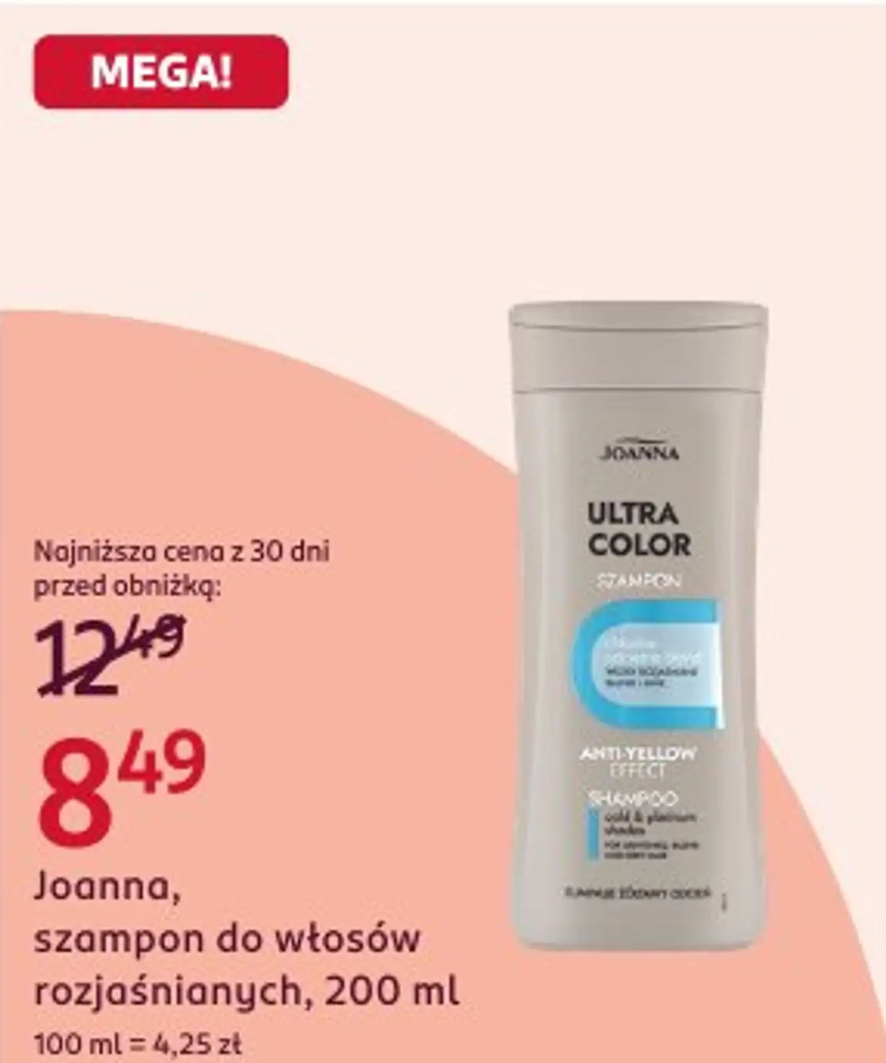 Joanna, szampon do włosów rozjaśnianych, 200 ml