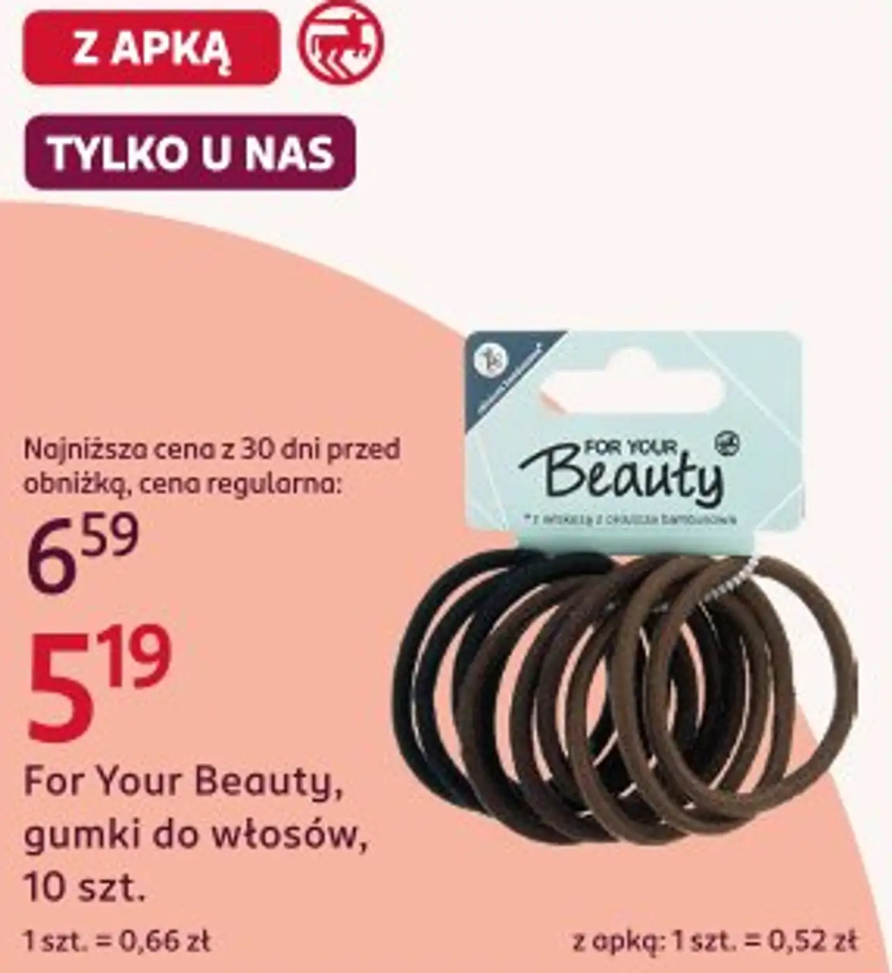 For Your Beauty, gumki do włosów, 10 szt.