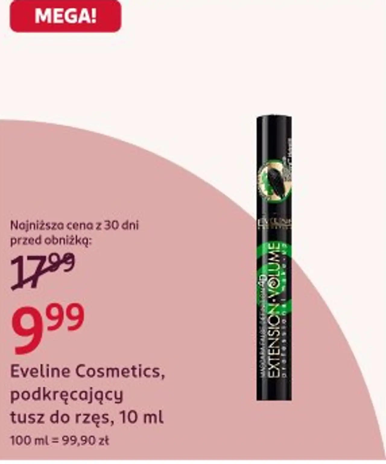 Eveline Cosmetics, podkręcający tusz do rzęs, 10 ml