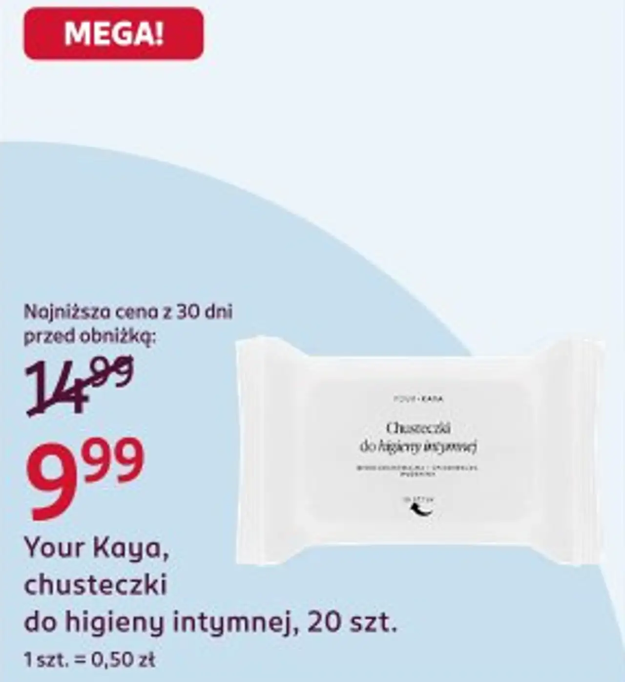 Your Kaya, chusteczki do higieny intymnej, 20 szt.