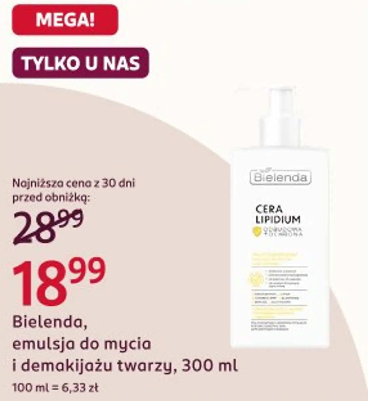 Bielenda, emulsja do mycia i demakijażu twarzy, 300 ml