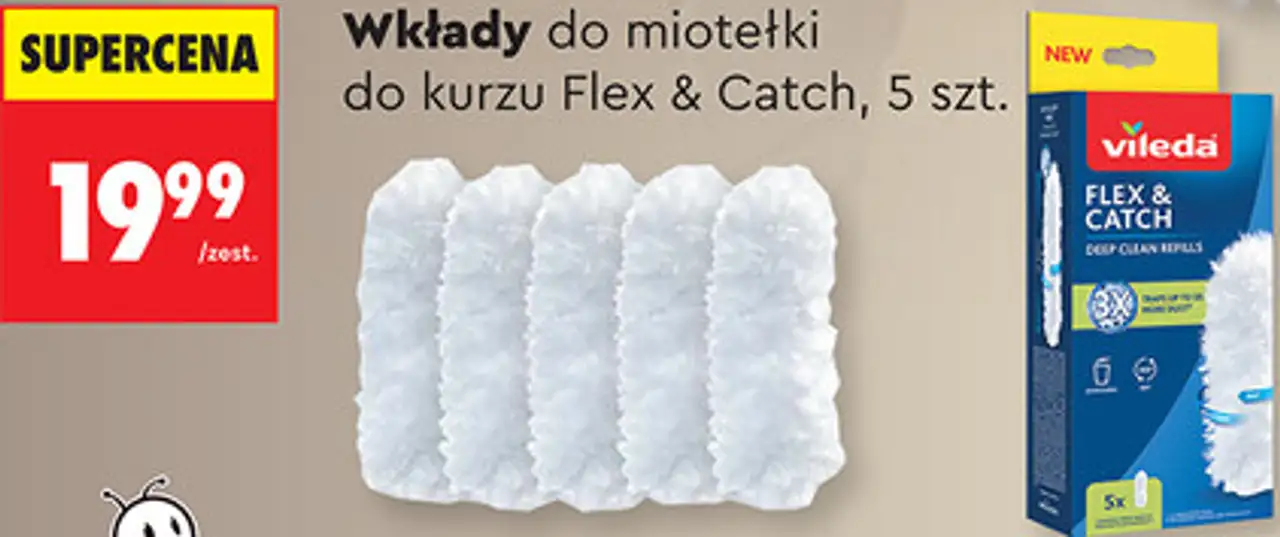 Wkłady do miotełki do kurzu Flex & Catch Vileda, 5 szt.