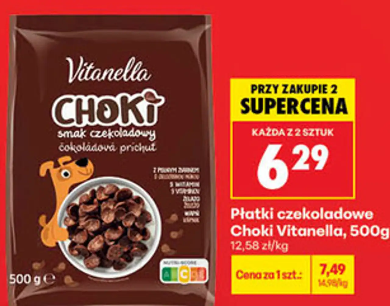Płatki czekoladowe Choki Vitanella, 500g