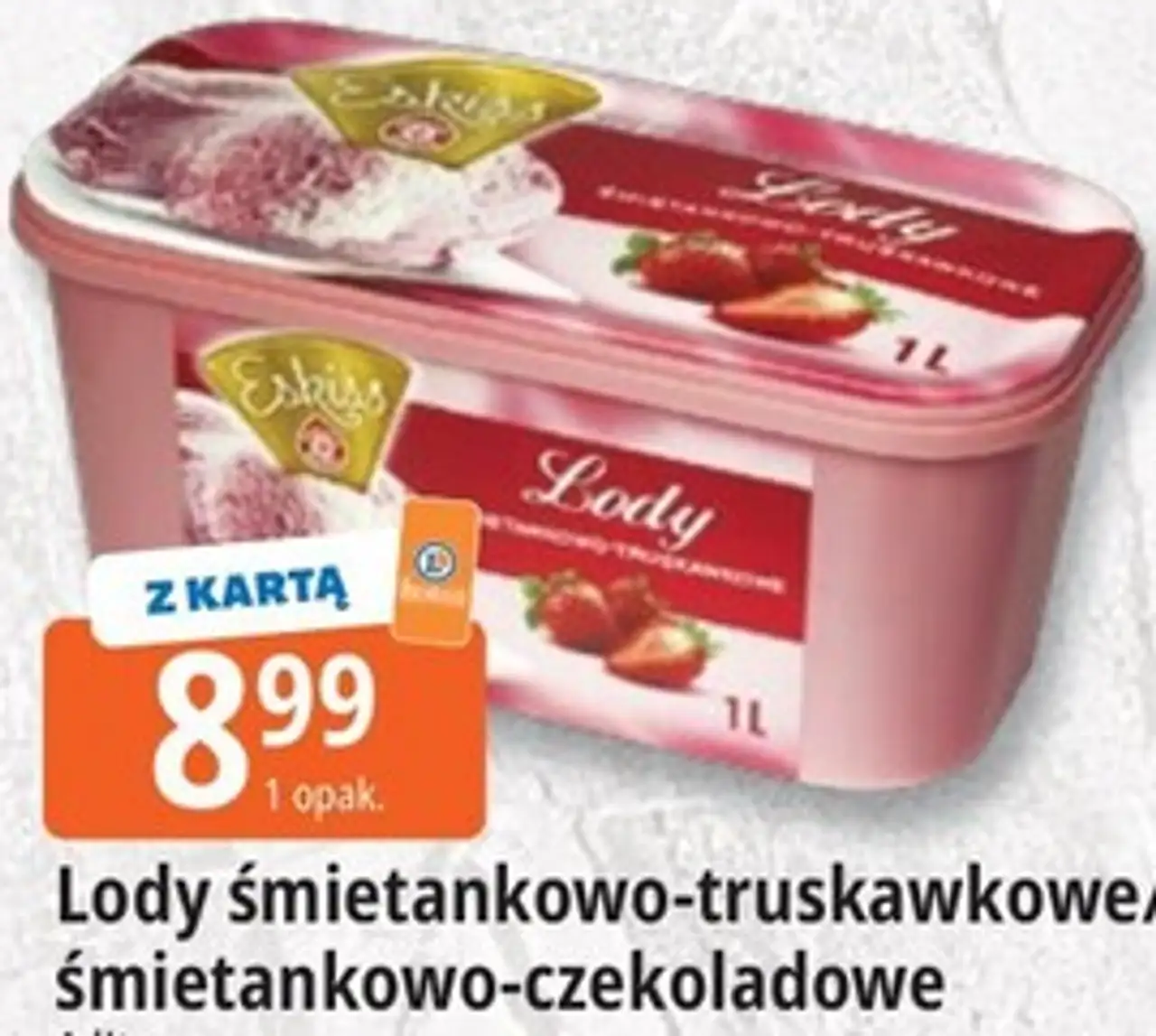 Lody śmietankowo-truskawkowe/ śmietankowo-czekoladowe