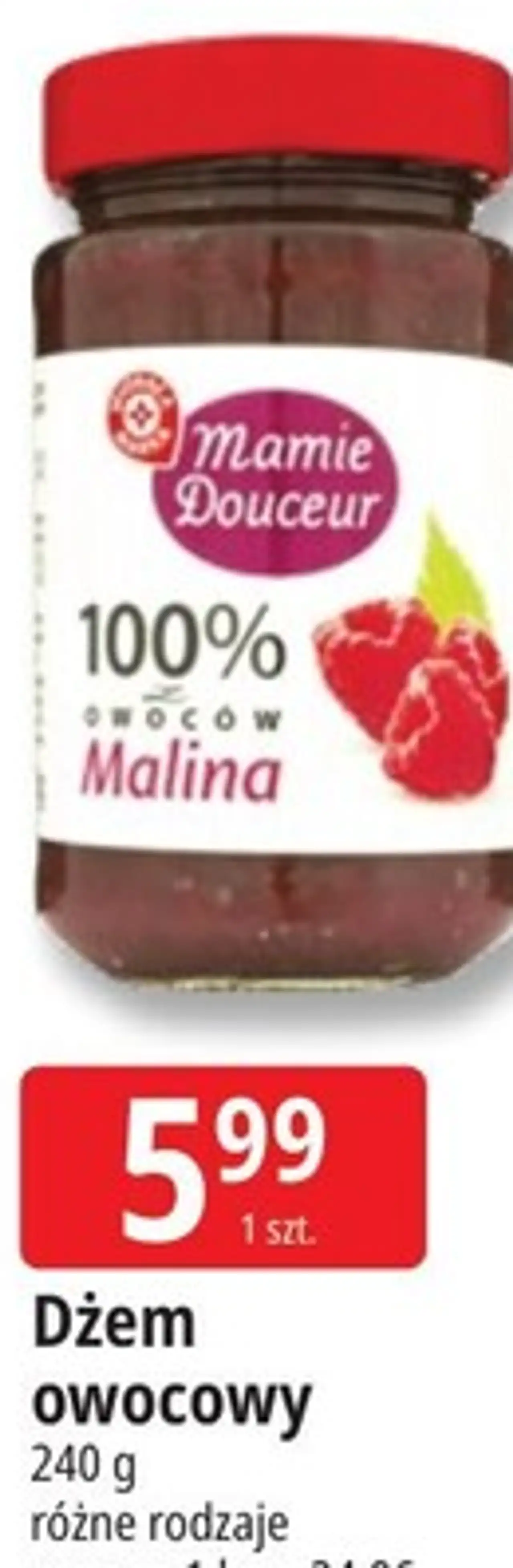 Dżem owocowy 240 g, różne rodzaje