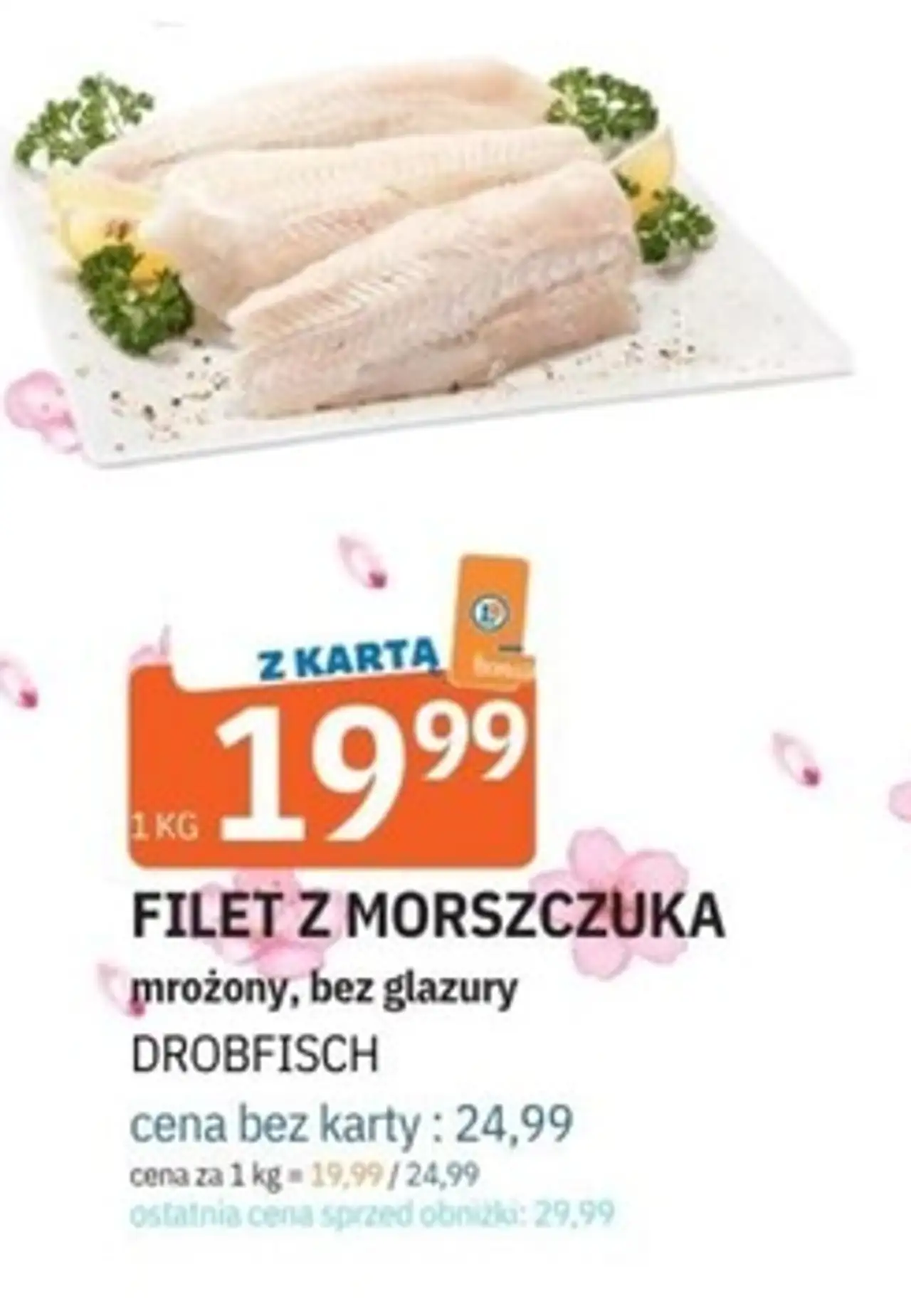 Filet z morszczuka mrożony, bez glazury DROBFISCH