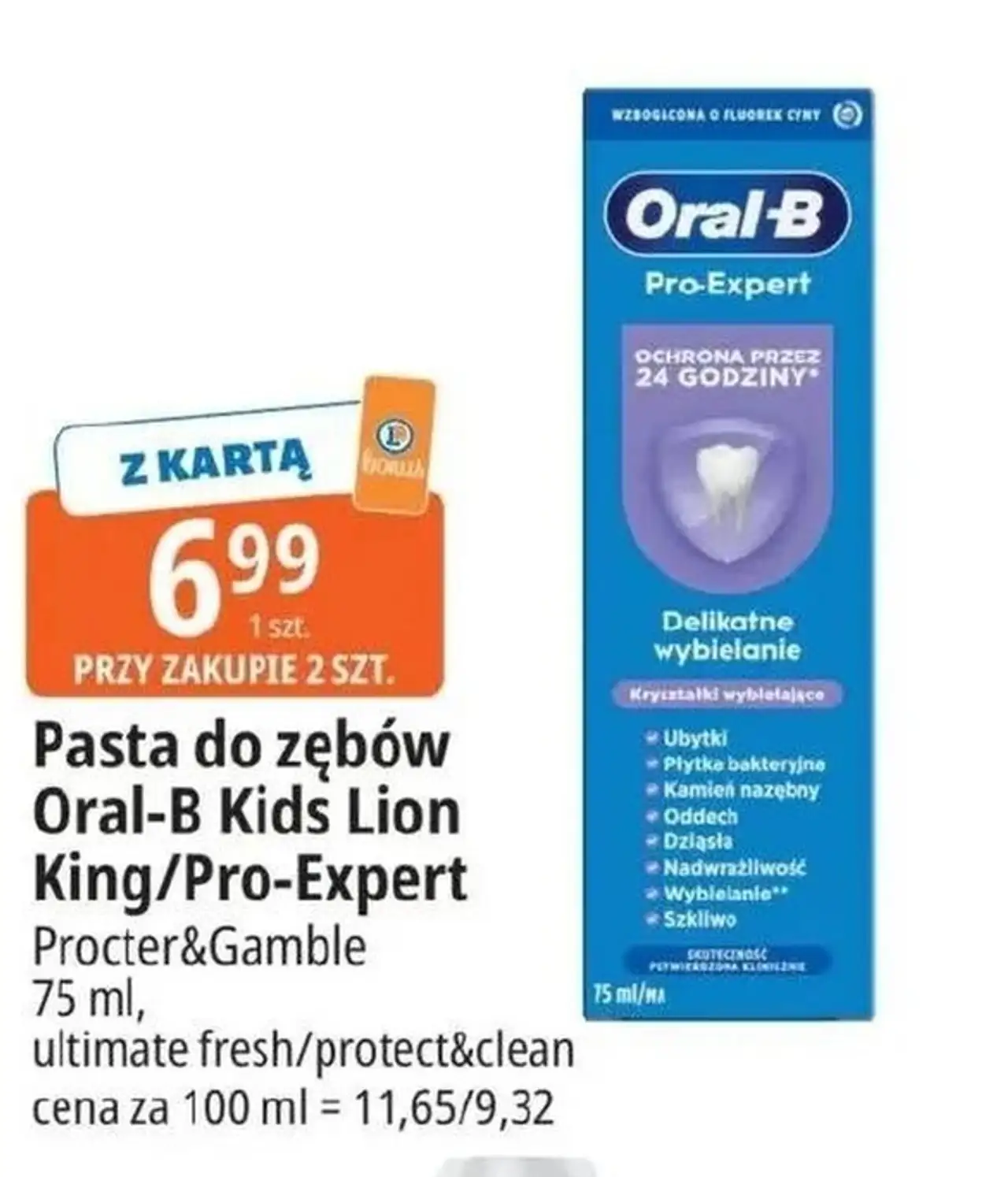 Pasta do zębów delikatne wybielanie Oral-B Oczyszczanie Dziąseł