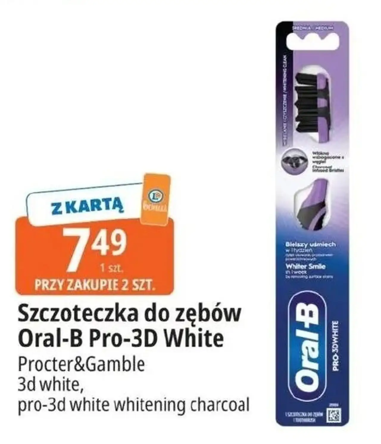 Szczoteczka do zębów usuwająca przebarwienia Oral-B Pro 3Dwhite Advanced